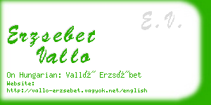 erzsebet vallo business card